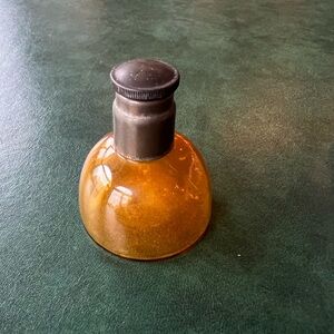 Antique Vintage Amber Glass SmallApothecary Bottle with Screw Top